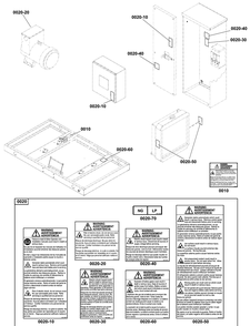Decals Group - Base Diagram and Parts List for 080011-01  Briggs and Stratton Generator